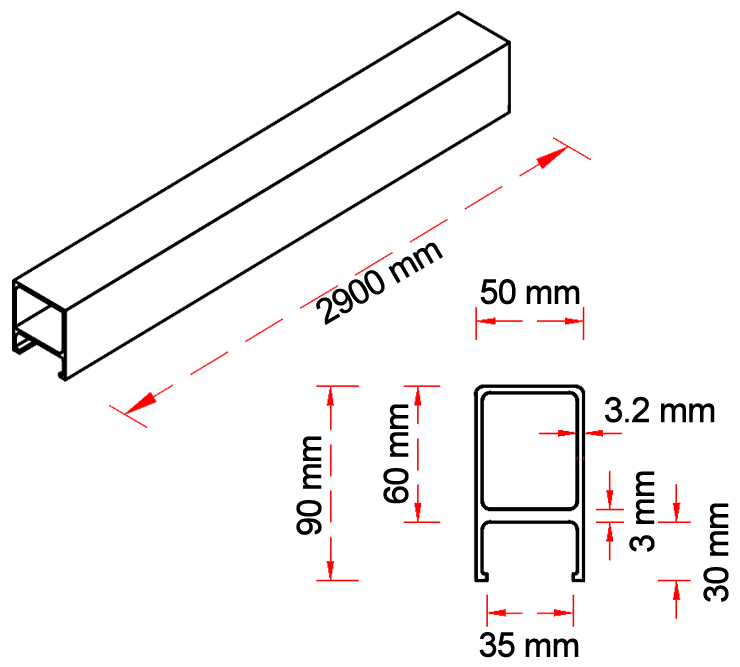 Baffle Ceiling – Technical Drawing