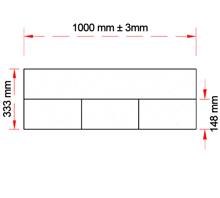Ishi Asphalt Shingles – 3 Tab – Technical Drawing