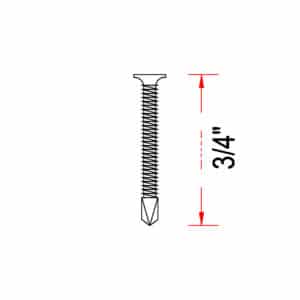 Metal Screw ¾ – Technical Drawing