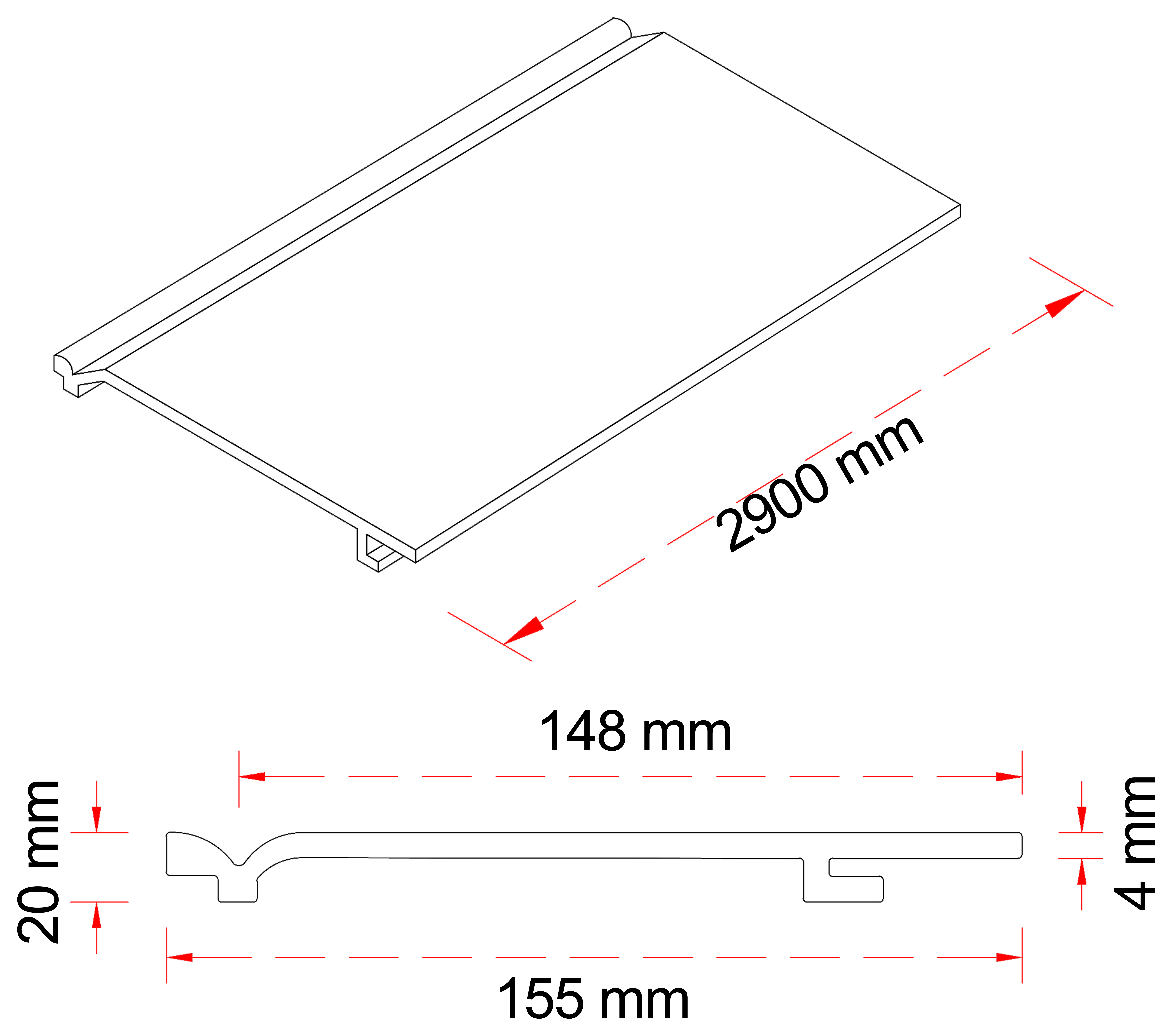 WPC Cladding – Technical Drawing